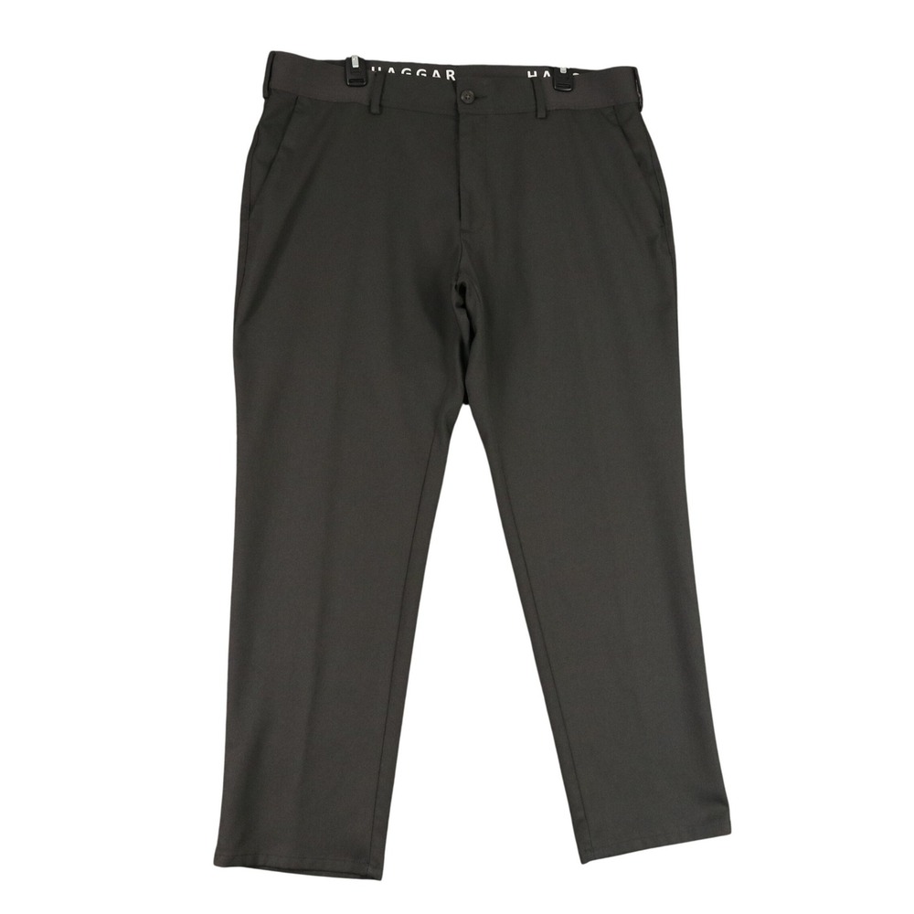 Haggar 365 Performance Golf Pants Mens 40x29 Black Slim Straight